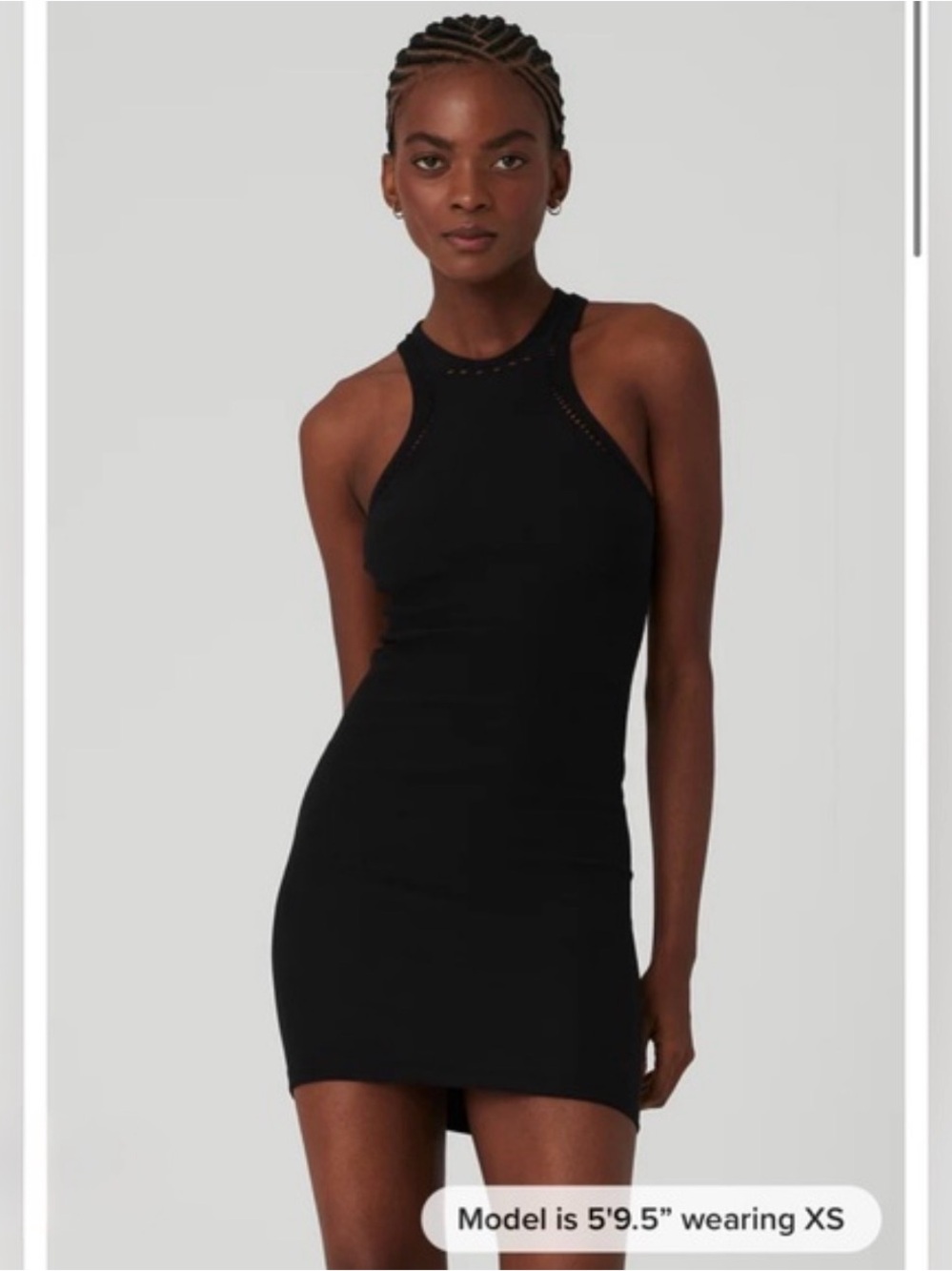 ALO Yoga Black Racerback Mini Dress